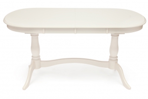 Стол белый обеденный раскладной «Сиена» (Siena SA-T6EX2L) (Слоновая кость)