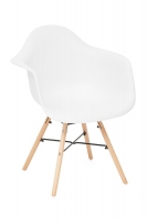 Кресло Secret De Maison CINDY (EAMES) (mod. 919) дерево береза/металл/сиденье пластик, 61*60*82см, белый/white with natural legs