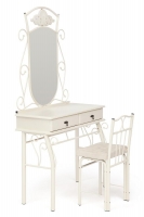 Столик туалетный CANZONA (столик/зеркало + стул) 95х46х162см, white (белый)