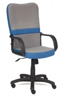 Кресло компьютерное TetChair СН 757 (Серая + синяя ткань)