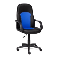Кресло компьютерное TetChair «Парма» (Parma) (Чёрно-синяя искусств. кожа)
