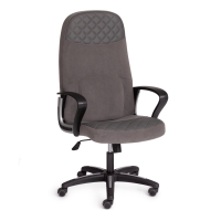 Кресло ADVANCE флок/кож/зам , серый/металлик, 29/C 36