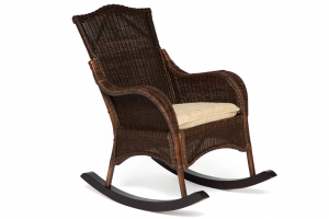 Кресло-качалка плетёное «Бали» (Bali) + Подушка (Кофе)